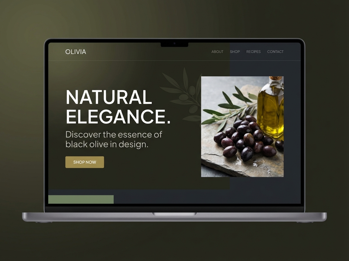 Unleash Creativity with the Perfect Black Olive Color Palette website preview