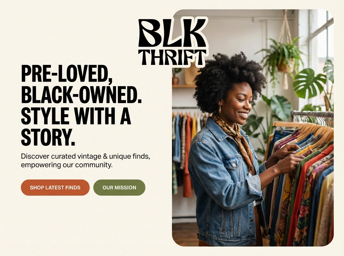 Build Your Vision: The Premier Black Owned Thrift Website Builder website preview