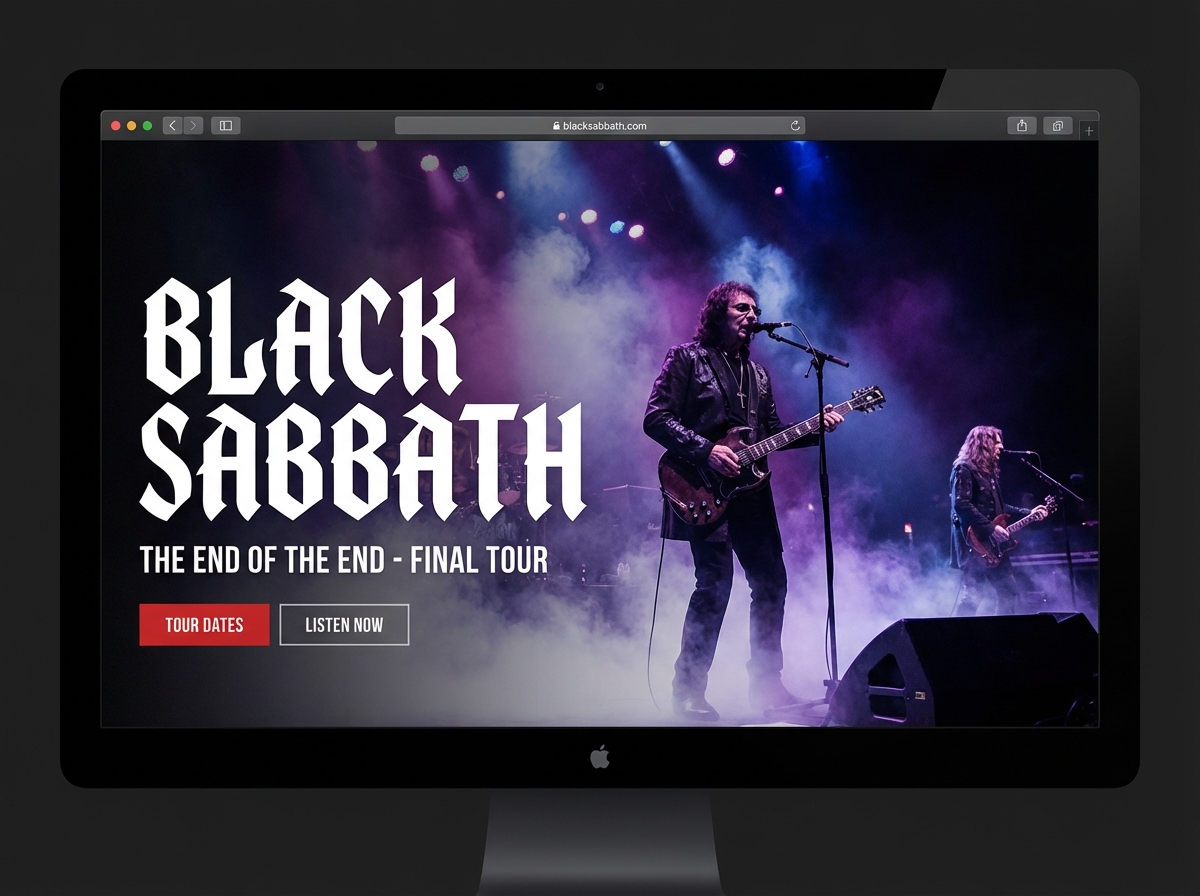 Build a Legendary Presence: Black Sabbath Fan & Tribute Websites website preview