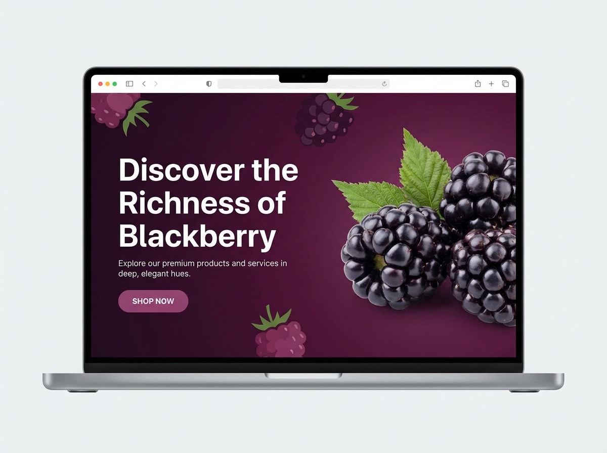 Create Stunning Websites in Blackberry Color website preview