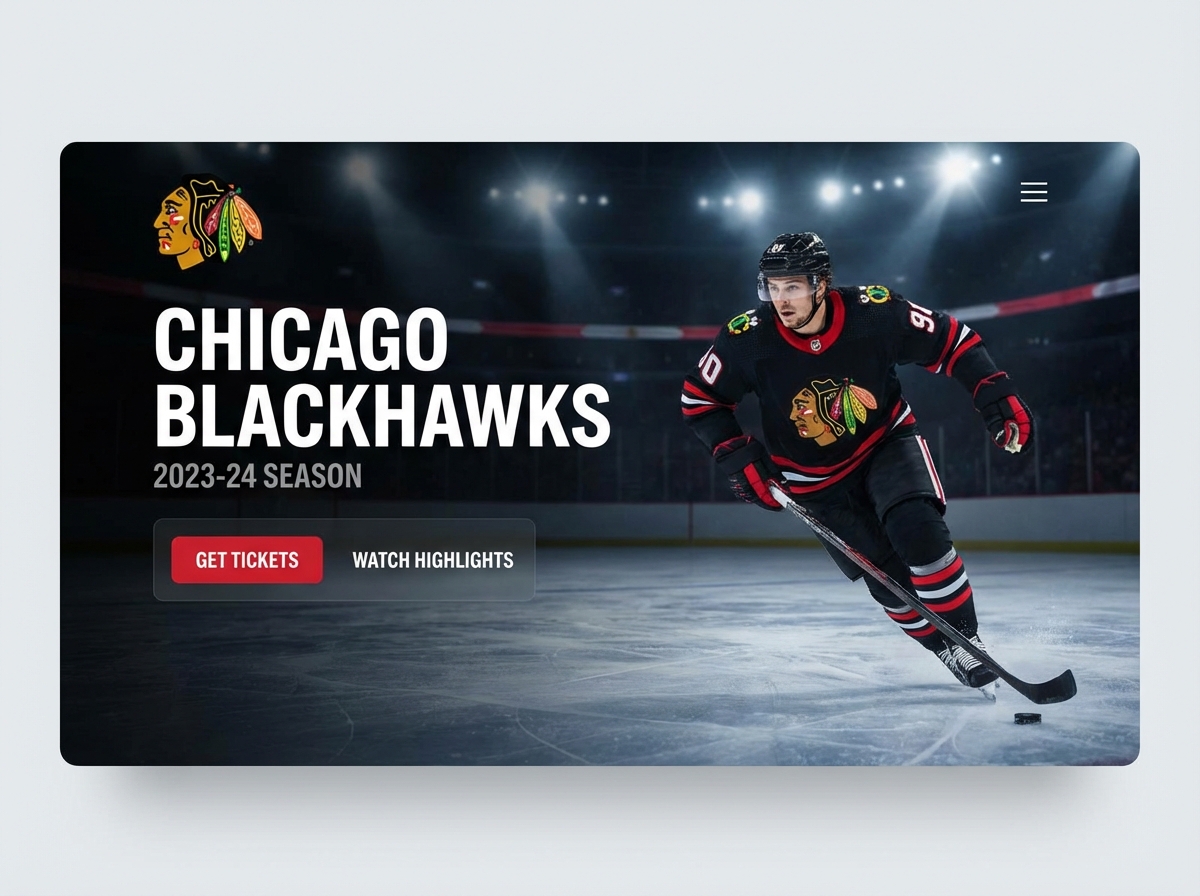 Build Blackhawks Fan Sites Instantly | AI Builder website preview