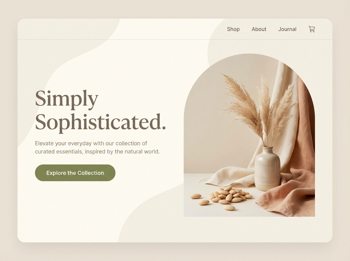 Showcase Your Style with a Blanched Almond Color Palette website preview