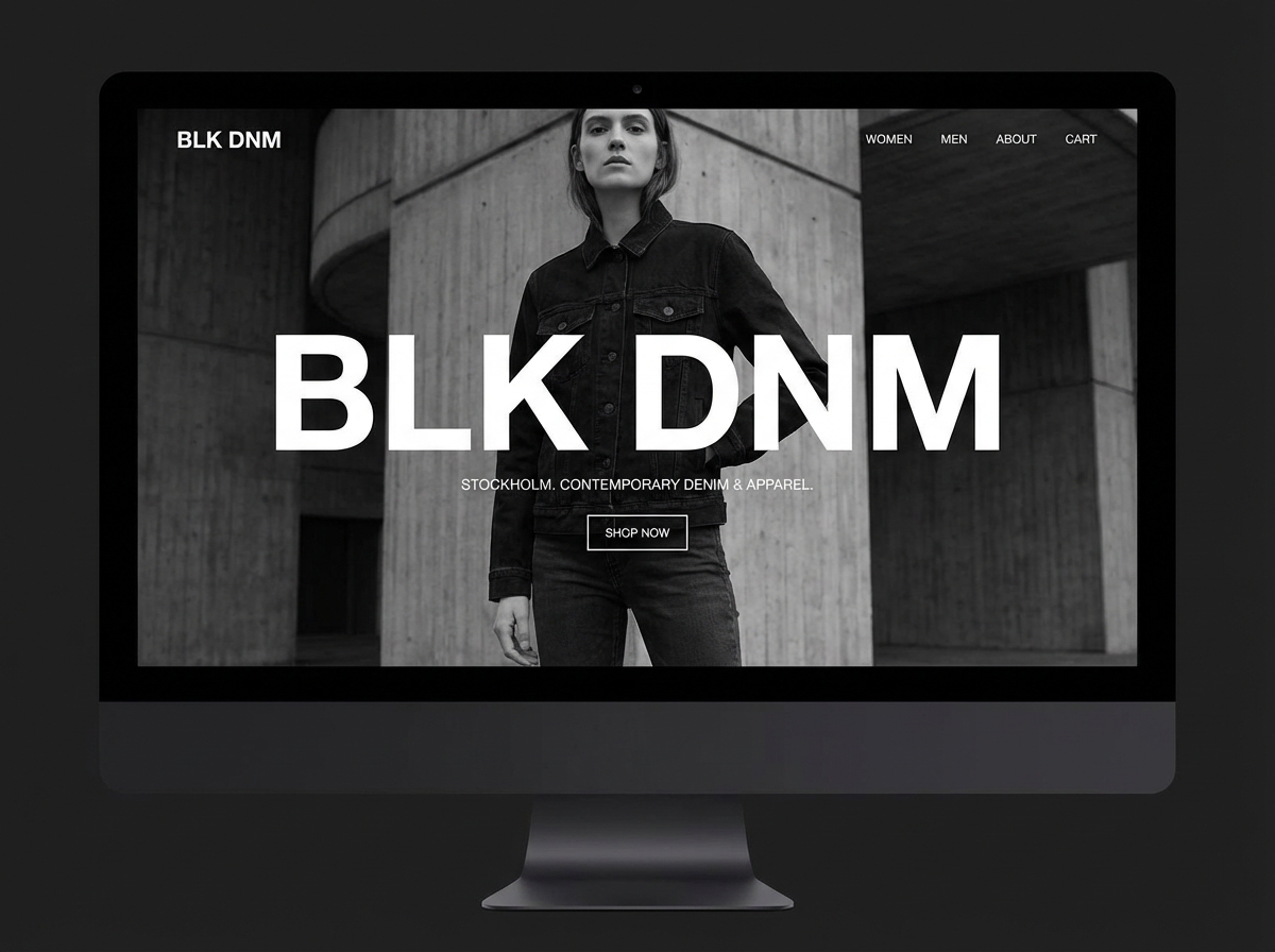 Make BLK DNM Fashion E-commerce Sites in Minutes | AI Builder website preview
