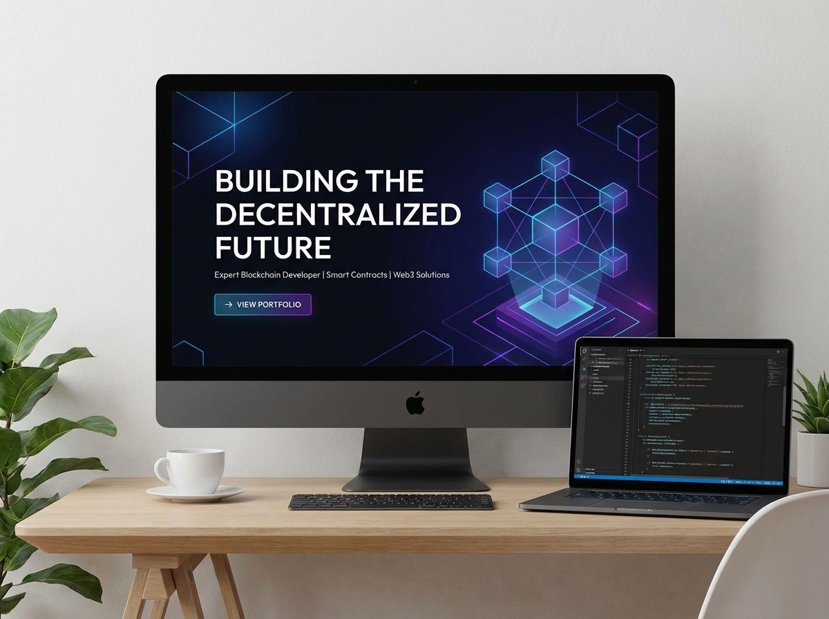 Launch Your Professional Blockchain Developer Portfolio website preview