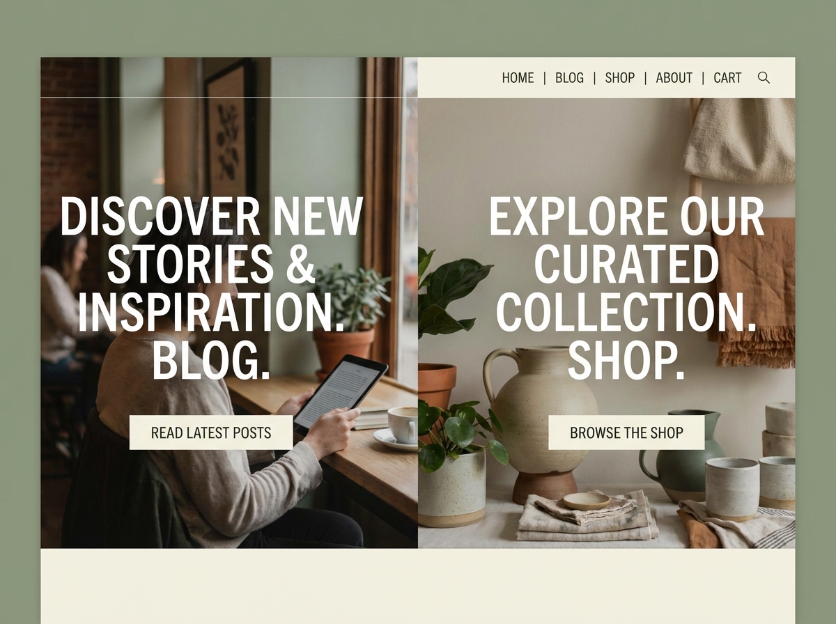Build Your Engaging Blog and Shop Website website preview