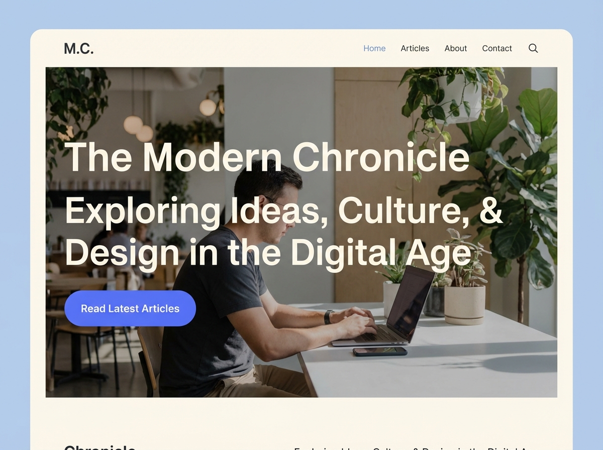 Make Blog With Ease Websites in Minutes | AI Builder website preview