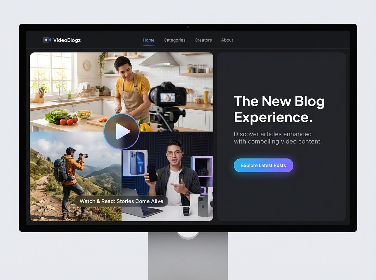 Build Engaging Blogs with Video, Effortlessly website preview