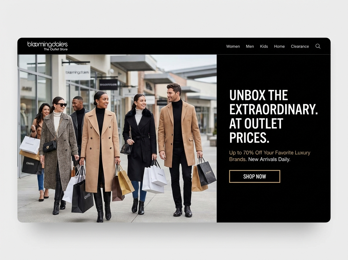 Build a Stunning Bloomingdale's Outlet Website Today website preview