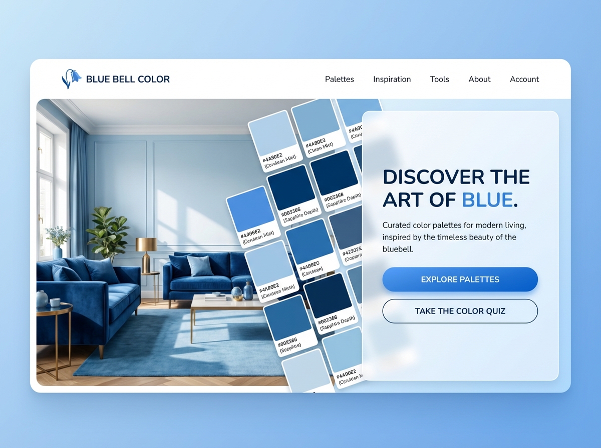 Unleash Your Creativity with Grigora's Blue Bell Color website preview