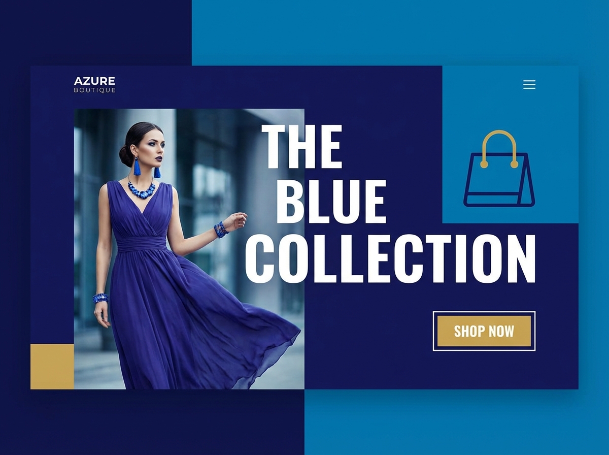 Build a Stunning Blue Boutique Website website preview