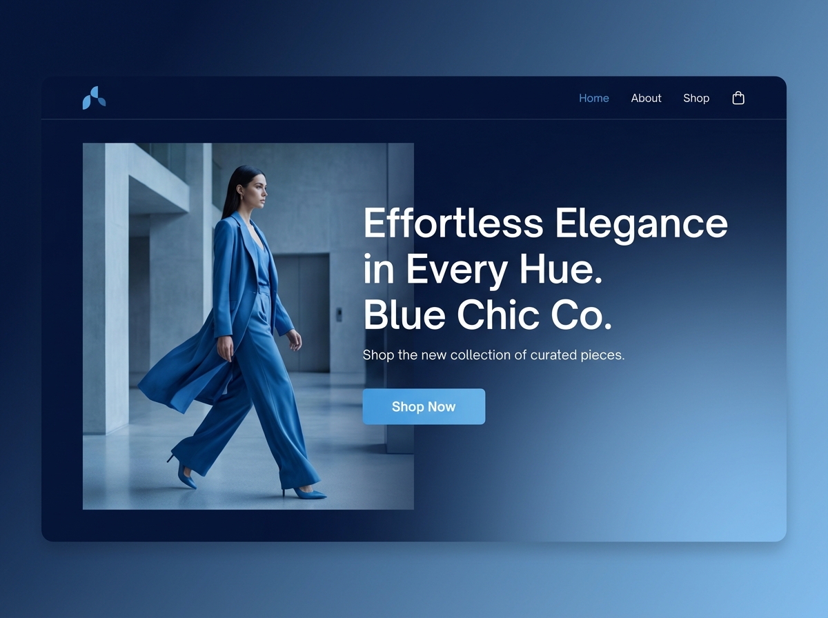 Create Your Stunning Blue Chic Online Presence website preview