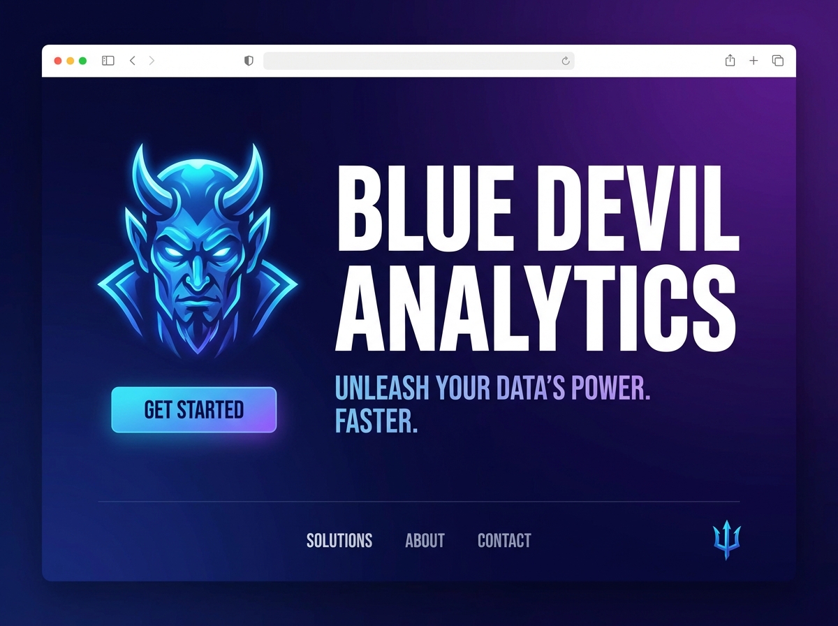 Build Your Striking Blue Devil Portfolio website preview