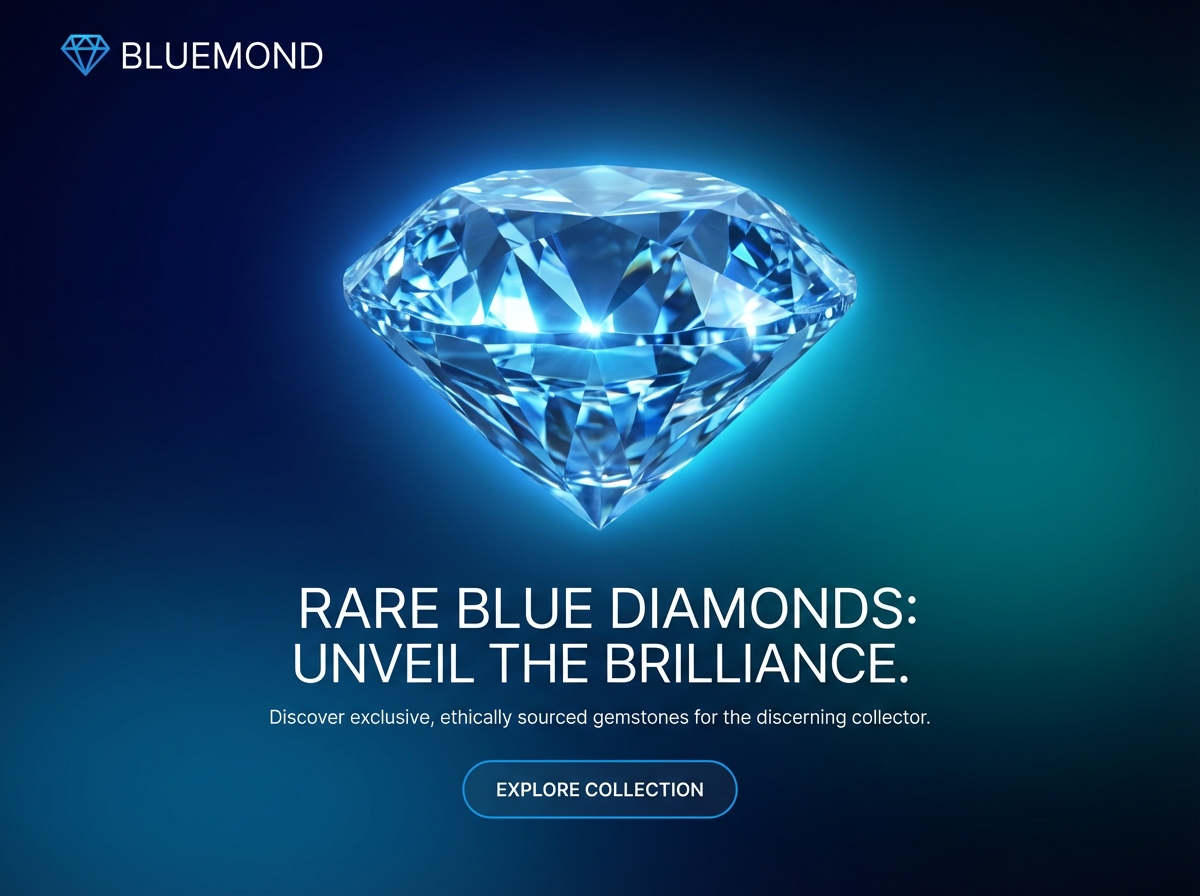 Showcase Rarity: Build a Stunning Blue Diamond Website website preview