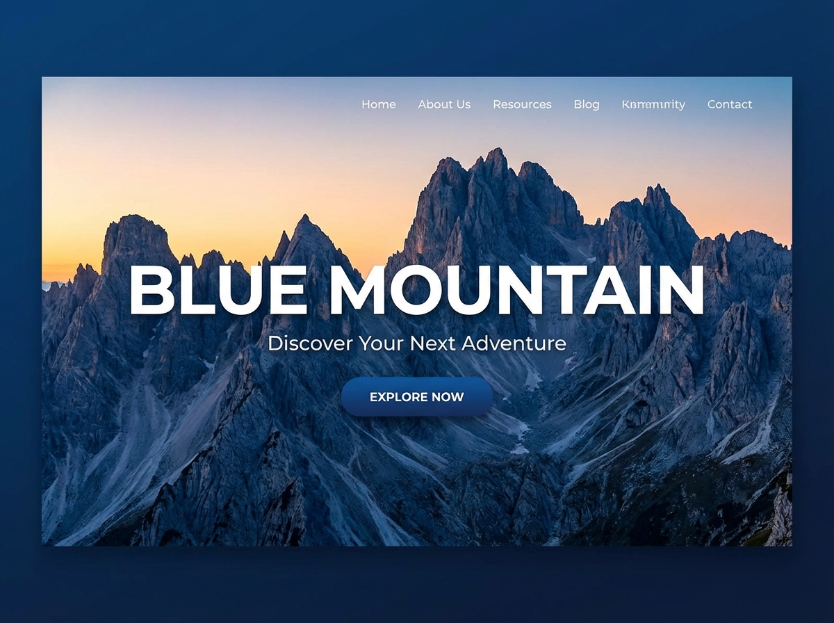 Build Your Blue Mountain Online Presence Today website preview