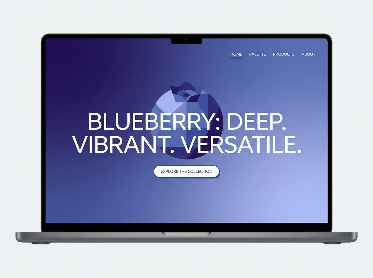 Unleash Your Creativity with the Perfect Gradient-Powered Blueberry Color Palettes website preview