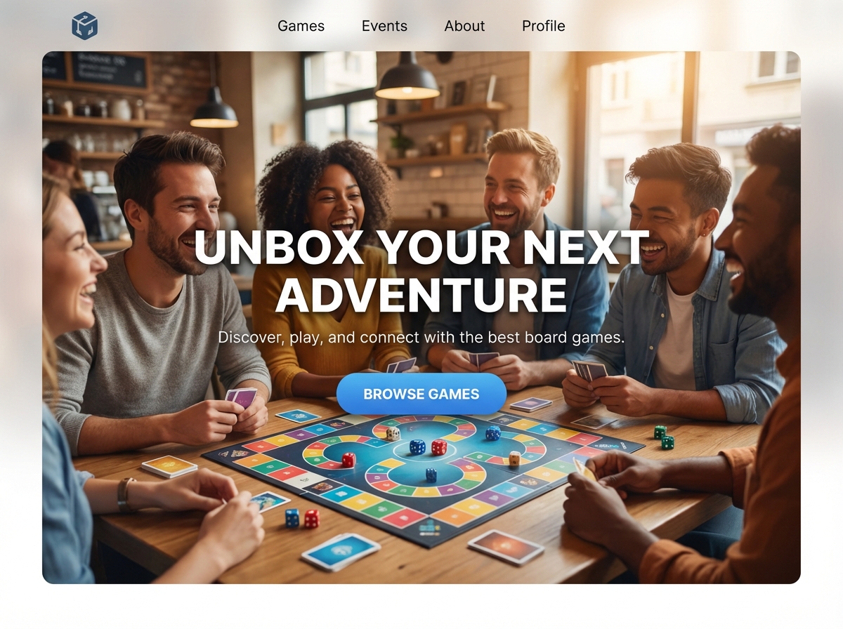 Build Your Board Game Website with Ease website preview