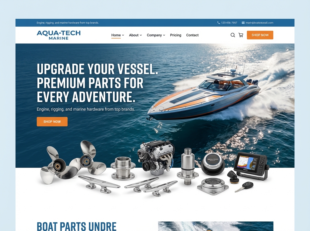 Build Boat Parts Online Stores Instantly | AI Builder website preview