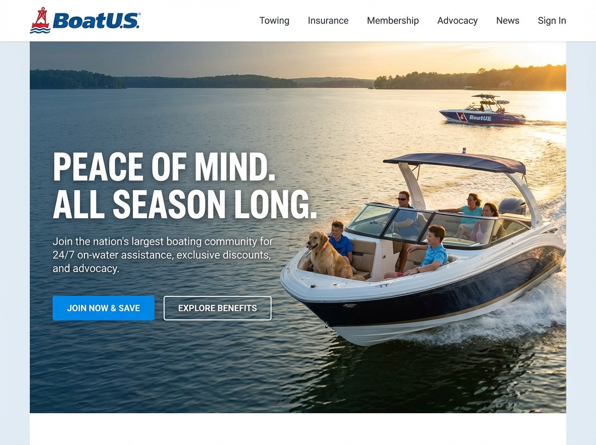Build Your Premier Online Presence for Boat US Members website preview