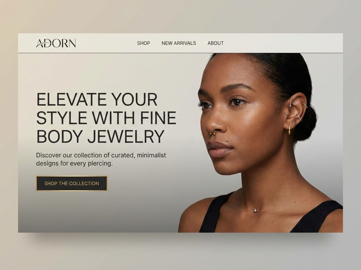 Build Your Dazzling Online Store with Our Body Jewelry Website Builder website preview
