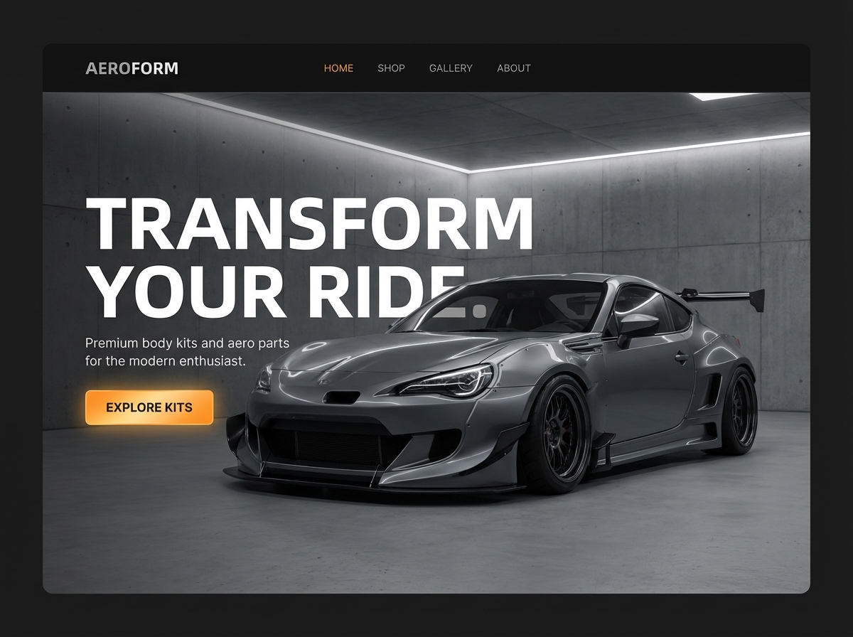Design Your Dream Ride: The Ultimate Body Kit Website Builder website preview