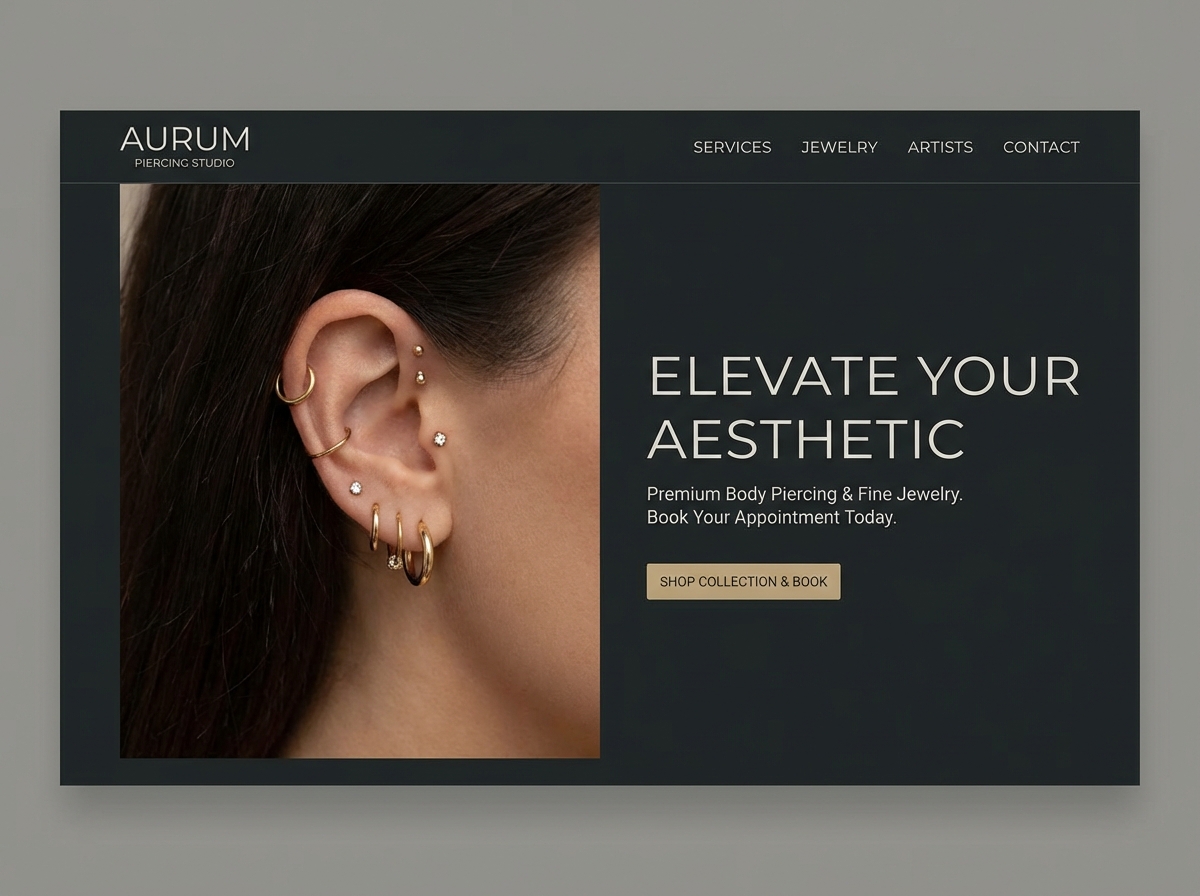 Create a Stunning Online Presence for Your Body Piercing Studio website preview