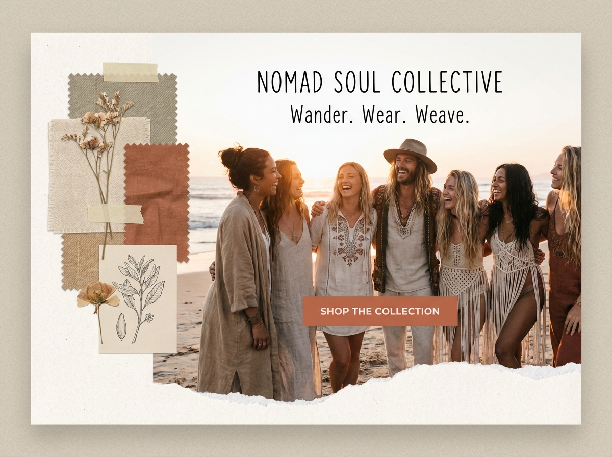 Unleash Your Spirit with a Stunning Bohemian Clothing Website website preview