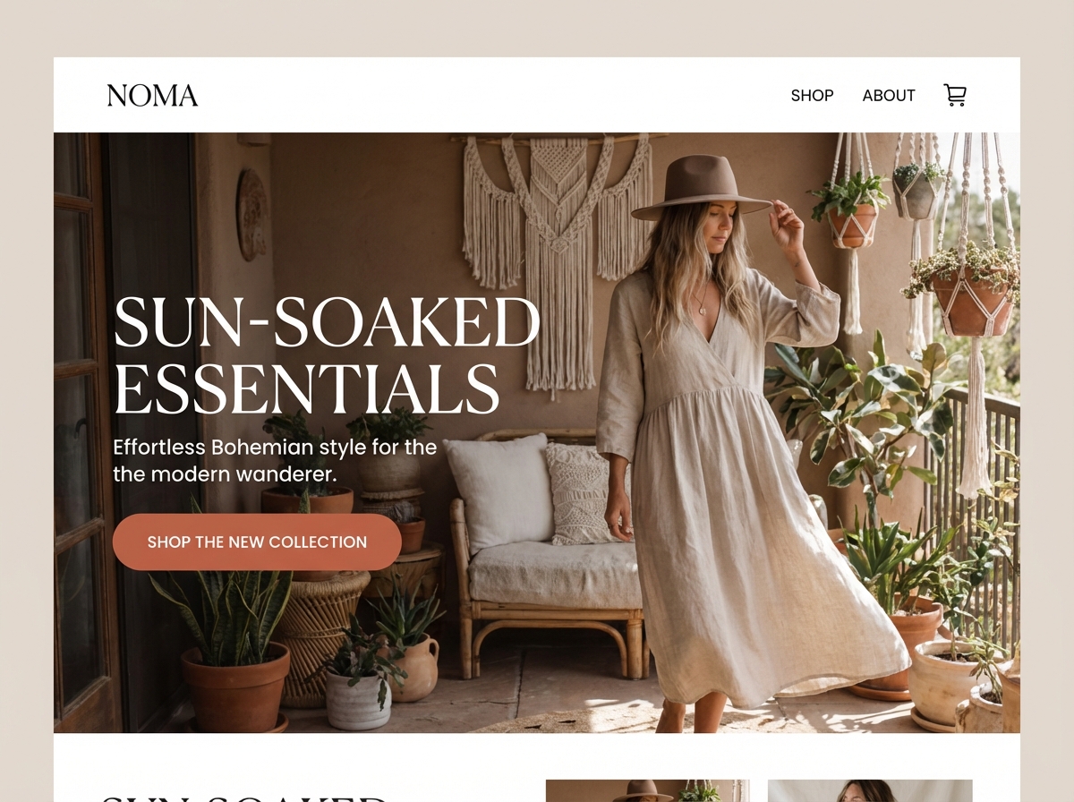 Unleash Your Spirit with a Stunning Boho Style Website website preview