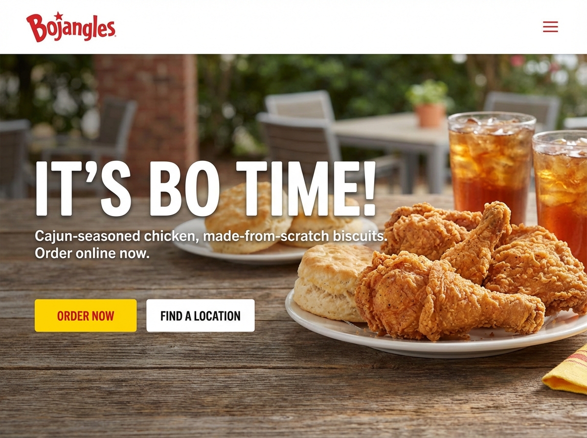 Build a Finger-Lickin' Good Bojangles Fan Website website preview