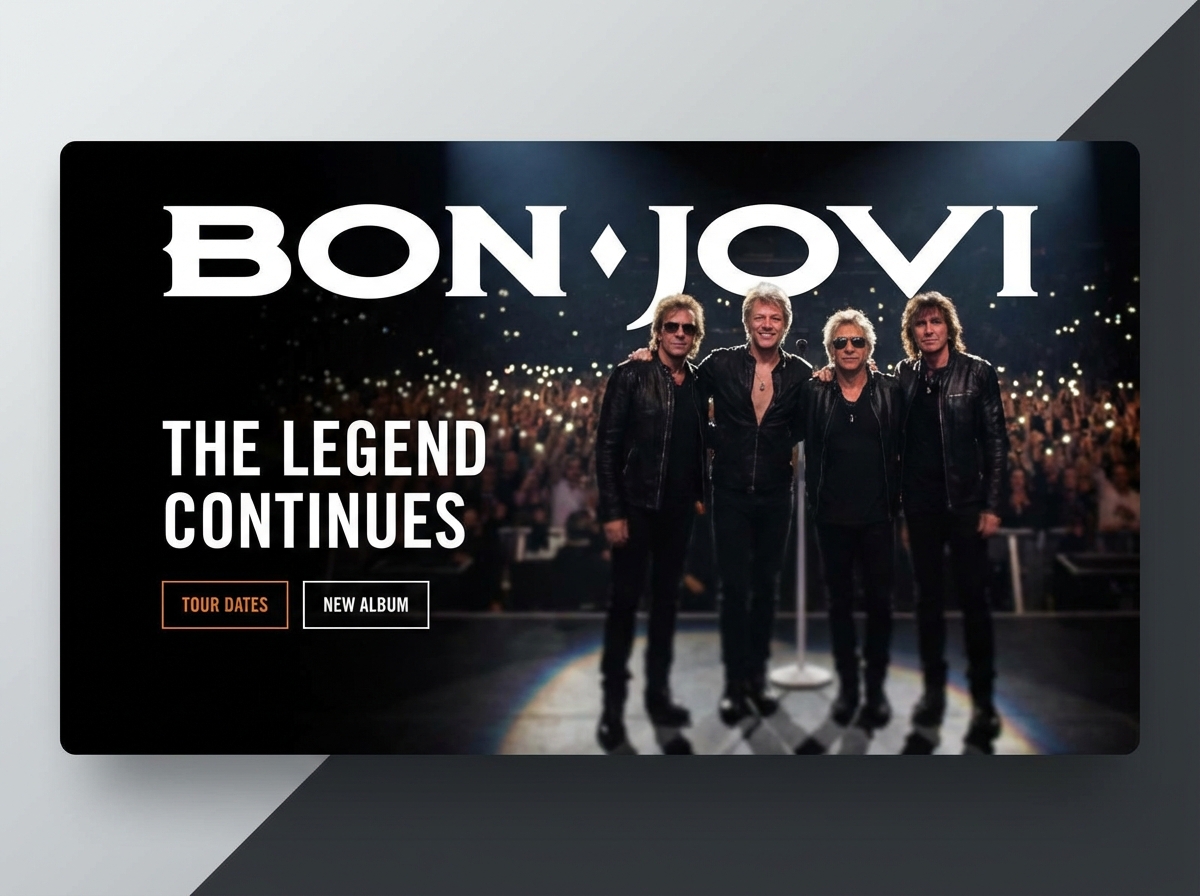 Create Bon Jovi Fan Websites in Minutes | AI Builder website preview
