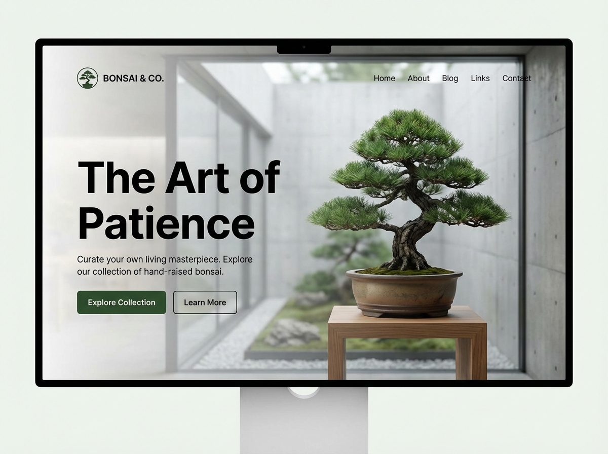 Cultivate Your Online Presence with a Stunning Bonsai Website Builder website preview