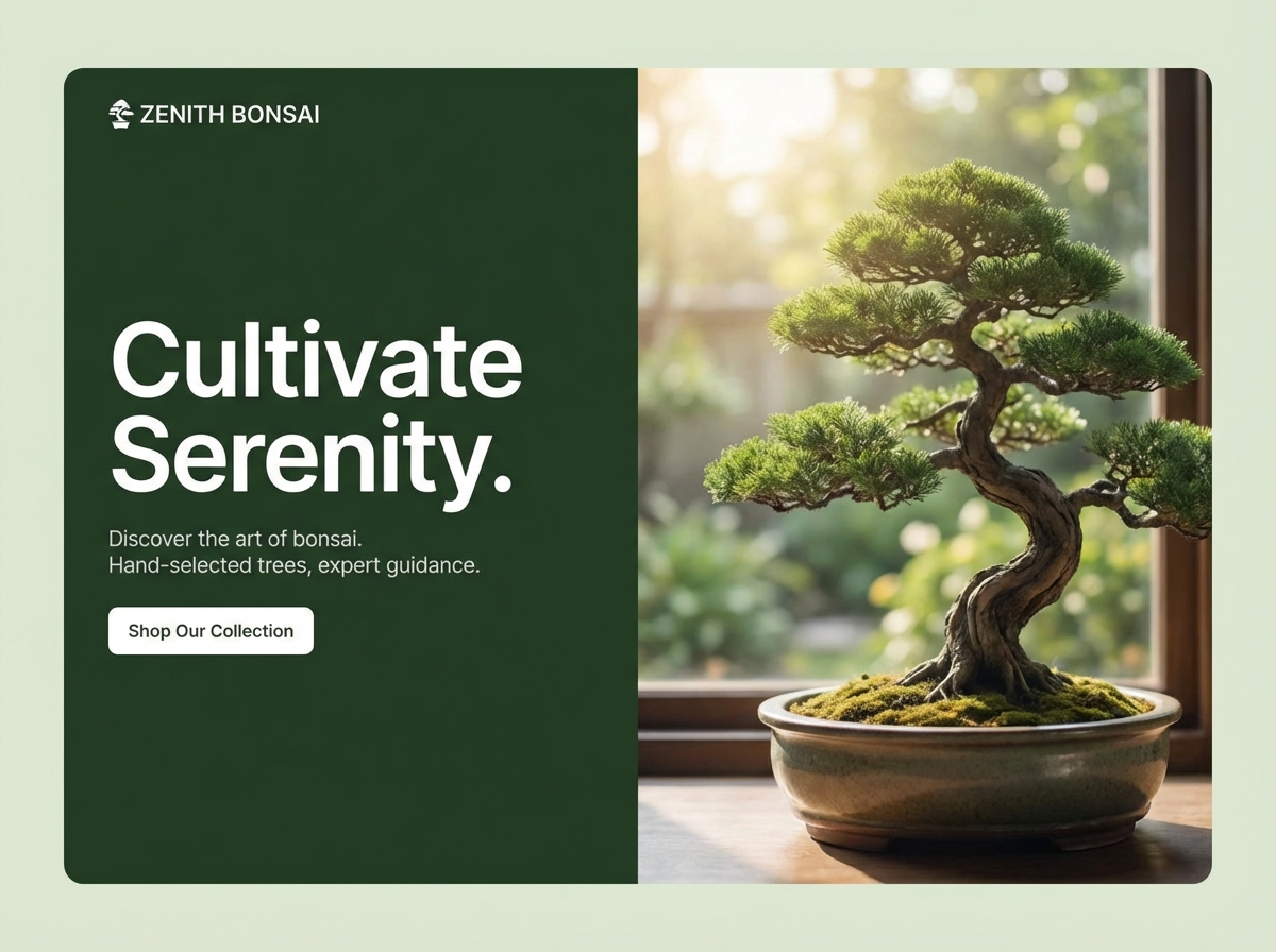 Craft Your Digital Masterpiece with Our Bonsai Tree Website Builder website preview