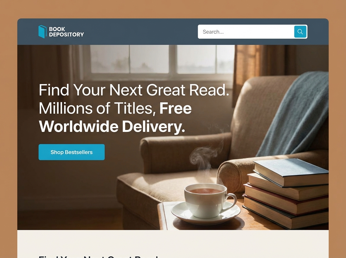 Build Your Own Online Book Depository Today website preview
