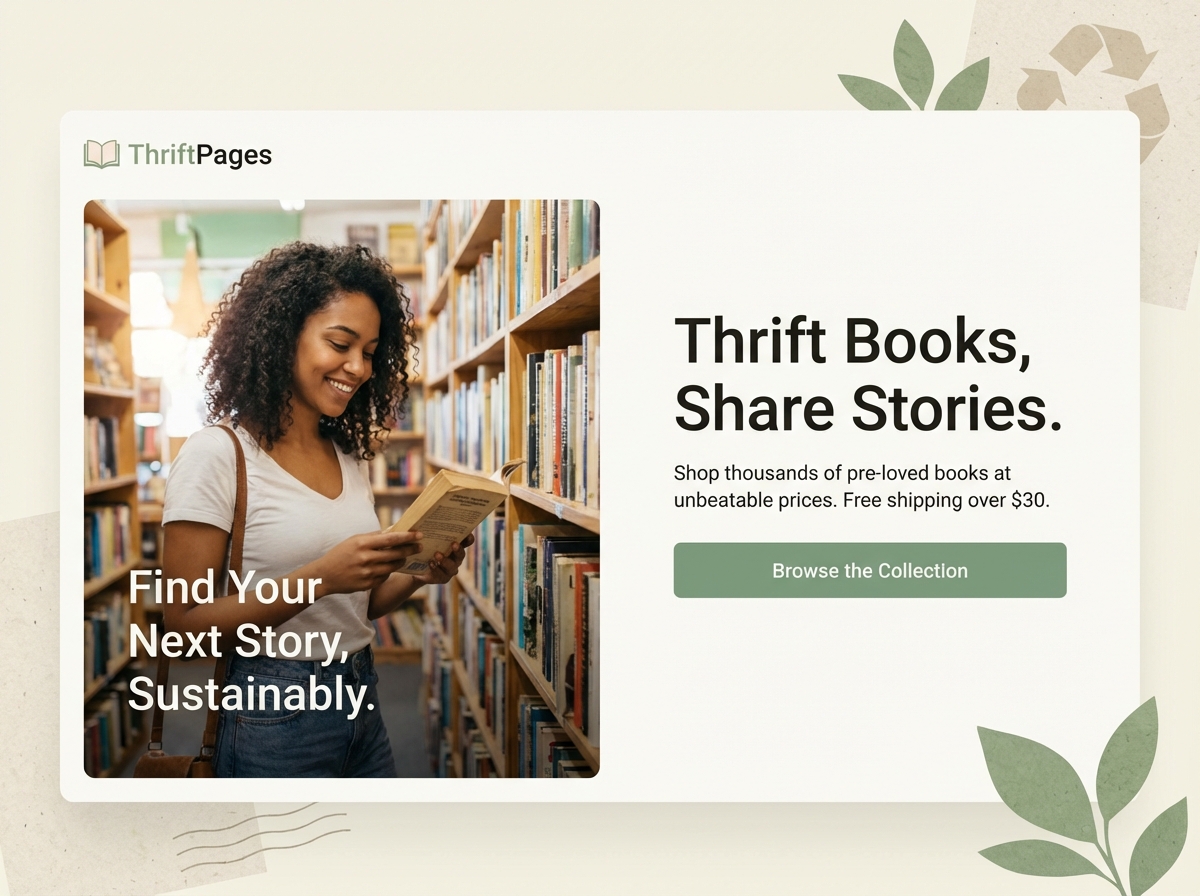 Make a Book Thrift Store Instantly | AI Builder website preview