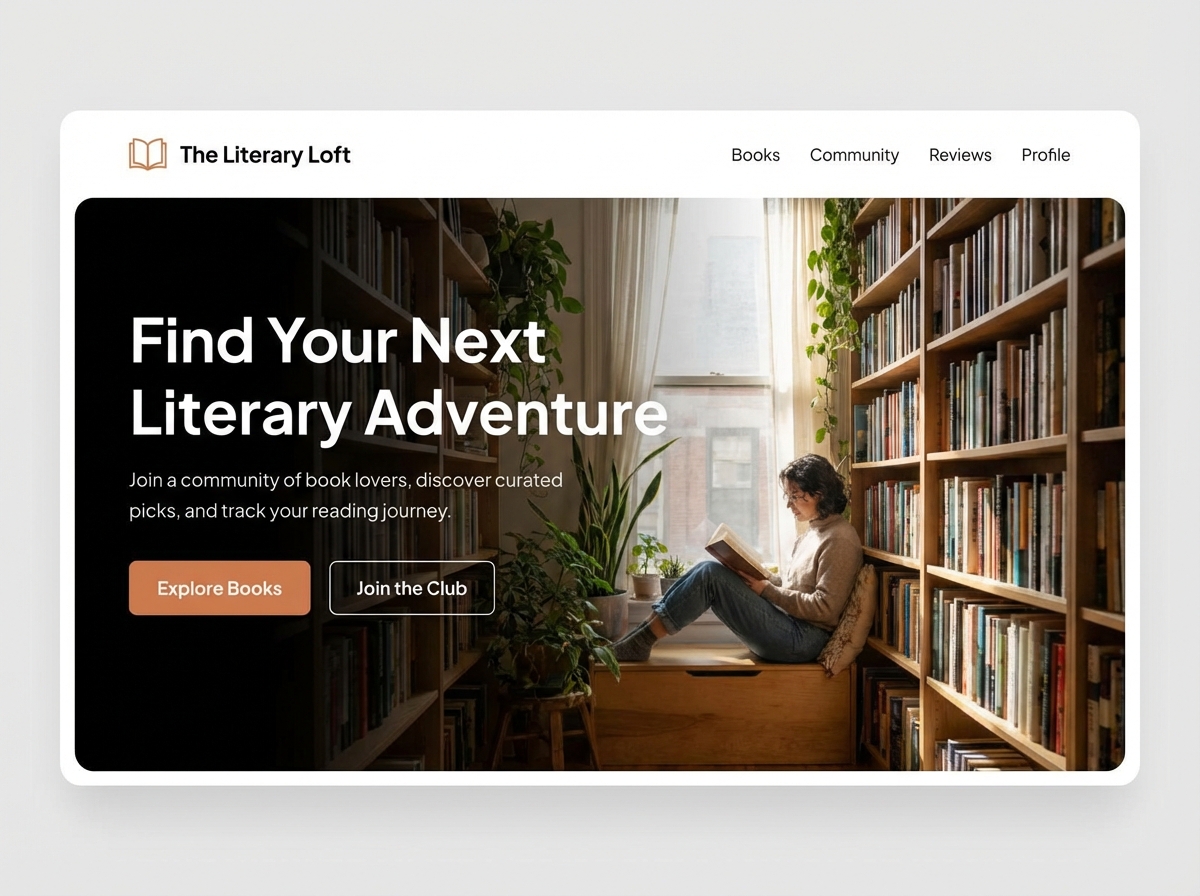 Build a Bookworm's Paradise website preview