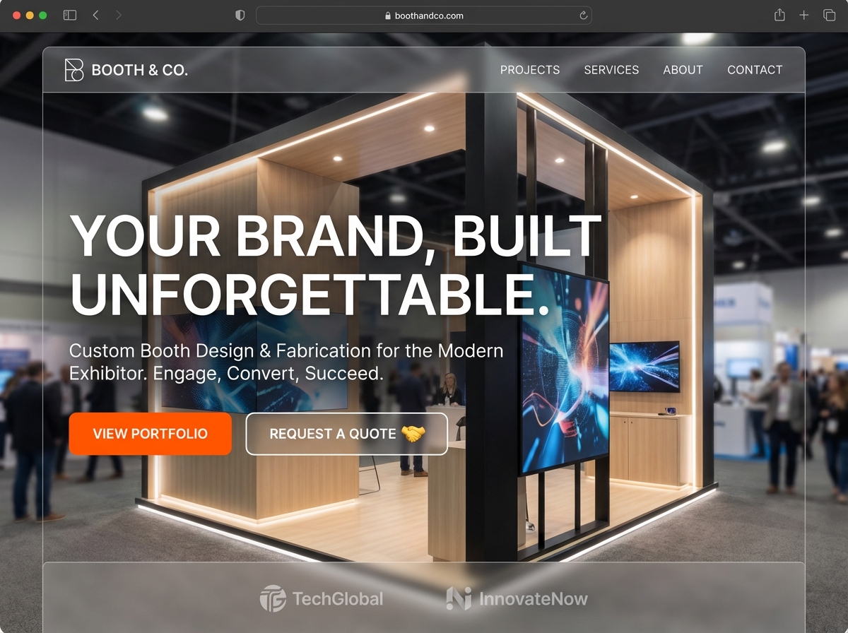 Create a Custom Booth Website Instantly | AI Builder website preview
