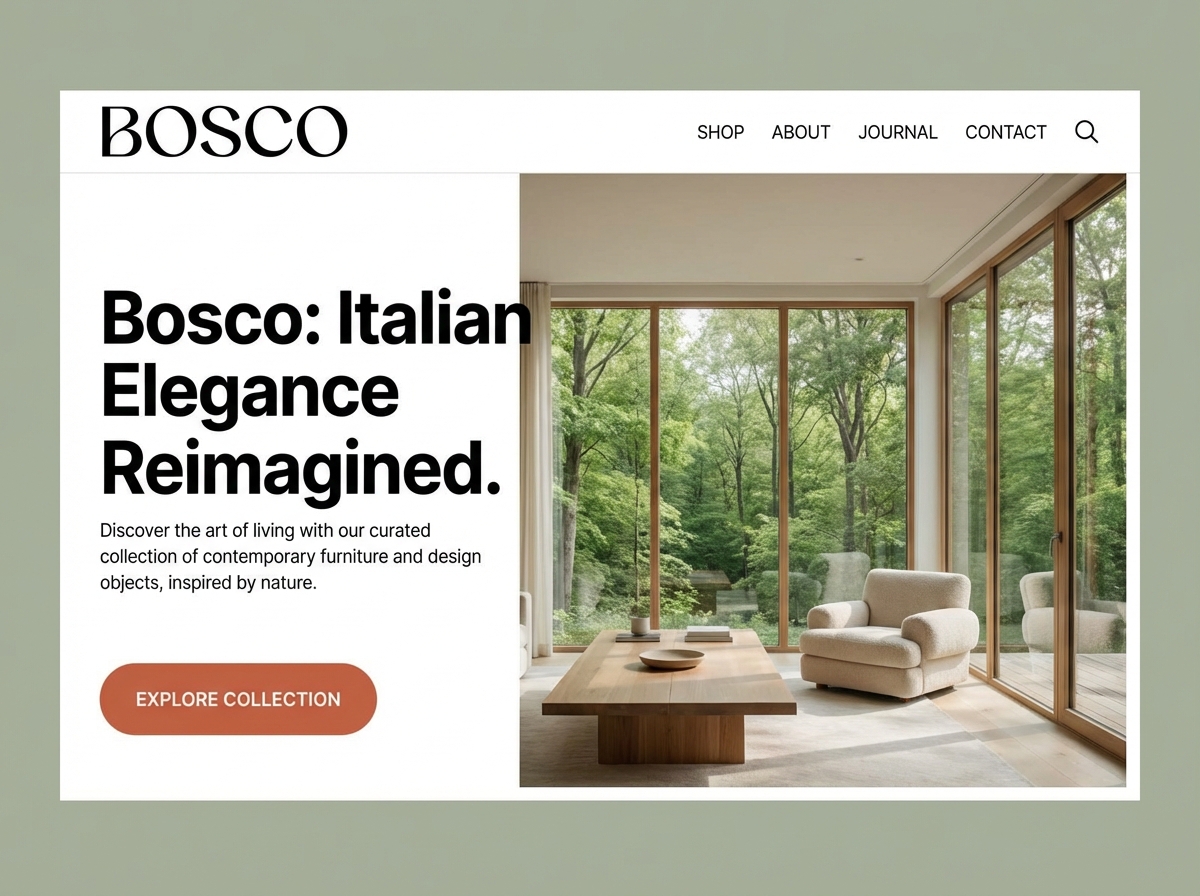 Build Your Elegant Bosco Restaurant Website Today website preview