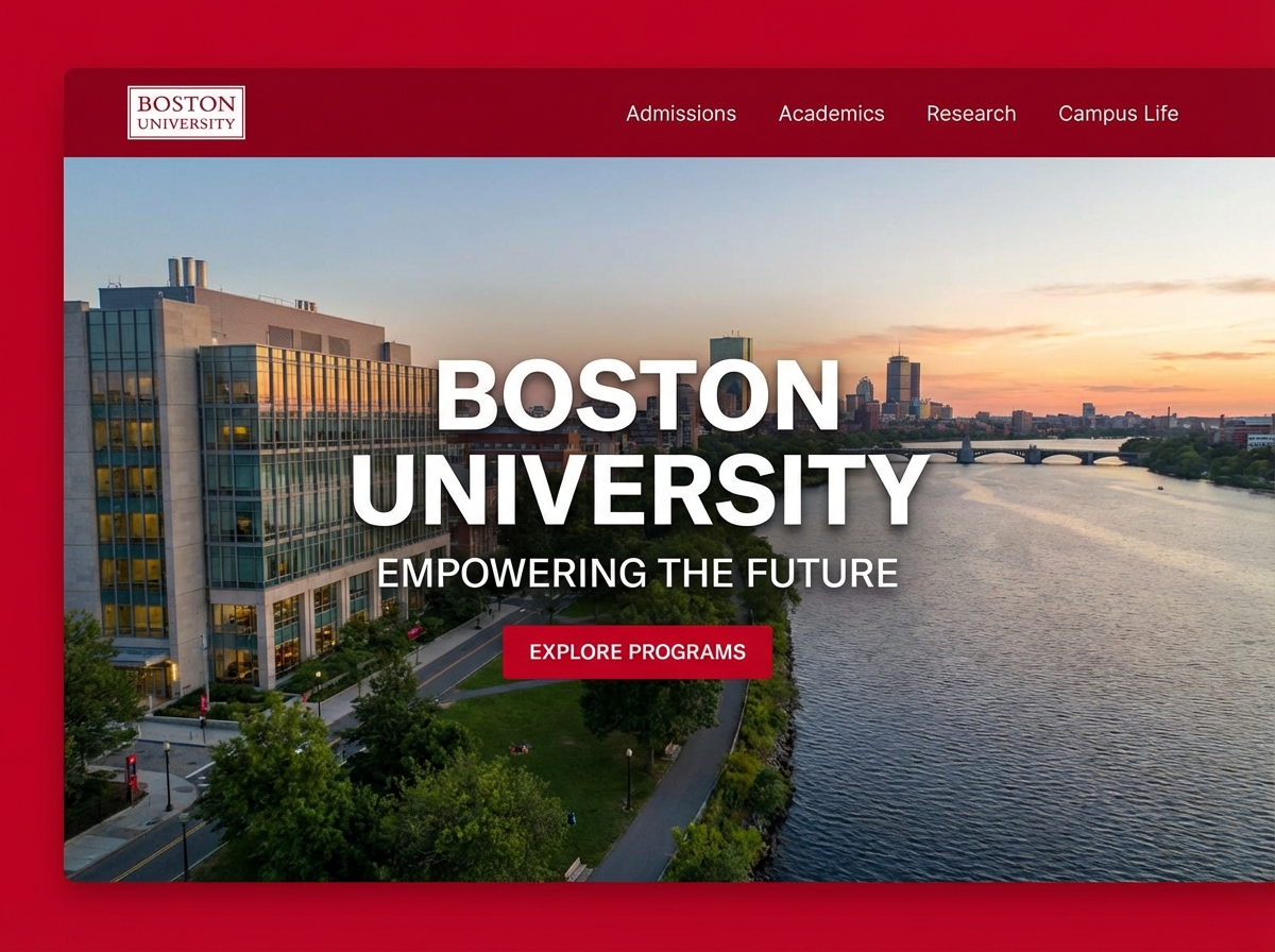 Build Your Dynamic Boston University Red Color Website website preview