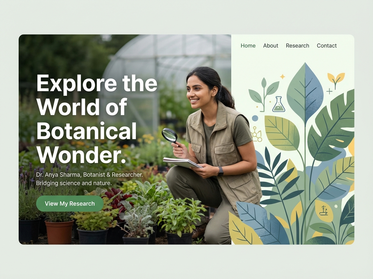 Build a Professional Botanist Website Effortlessly website preview