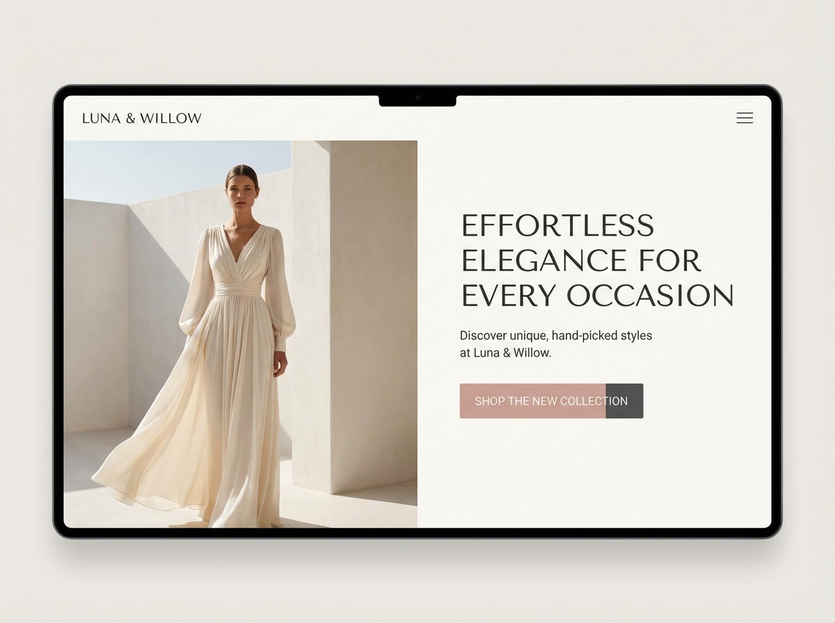 Launch Your Stunning Online Boutique Dress Store website preview