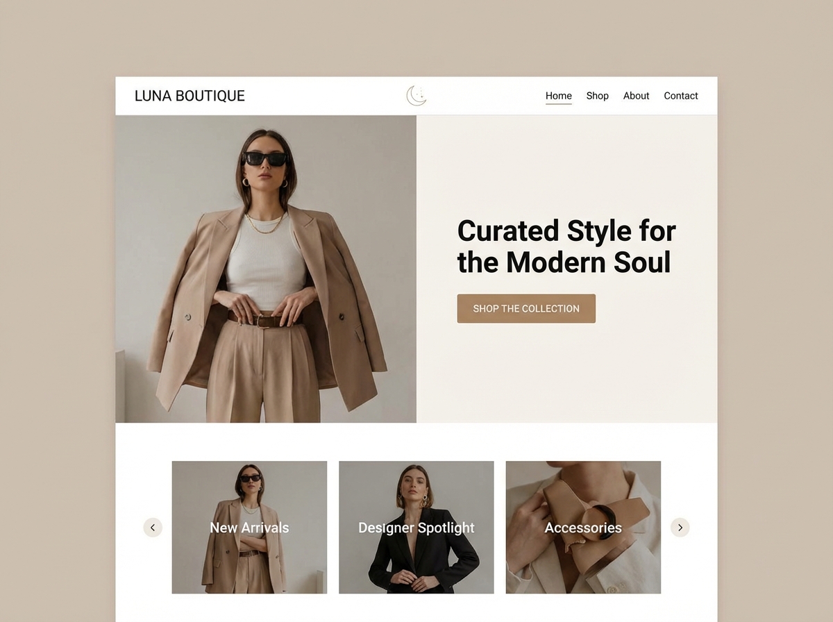 Create a Stunning Online Boutique with Grigora website preview