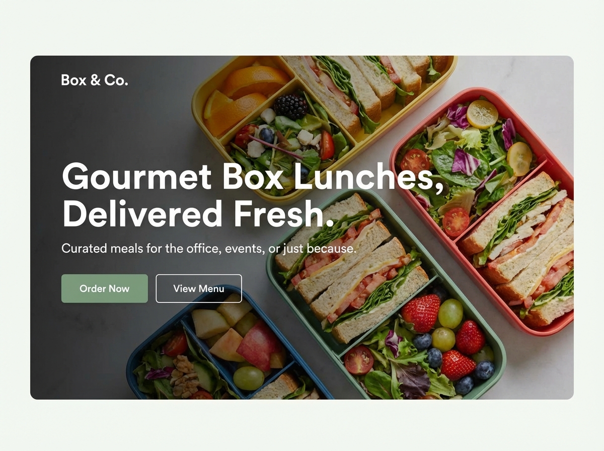 Streamline Your Business with a Professional Box Lunch Website website preview