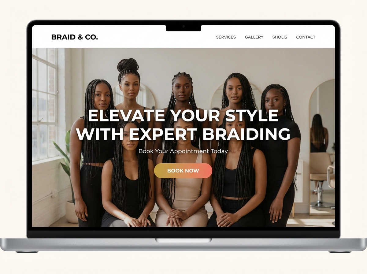 Build Your Stunning Online Home for Braiding Hair website preview