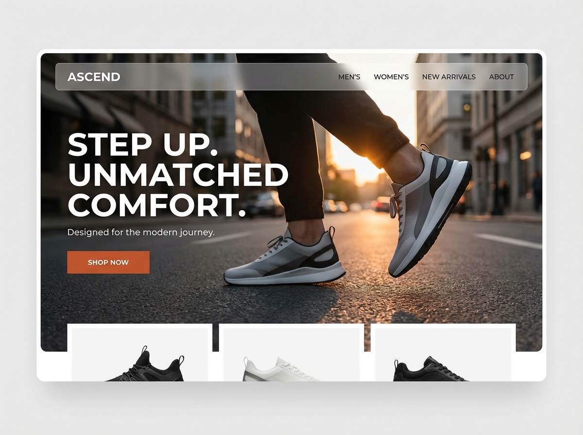 Build Your Dream Online Presence for Your Brands Shoes website preview