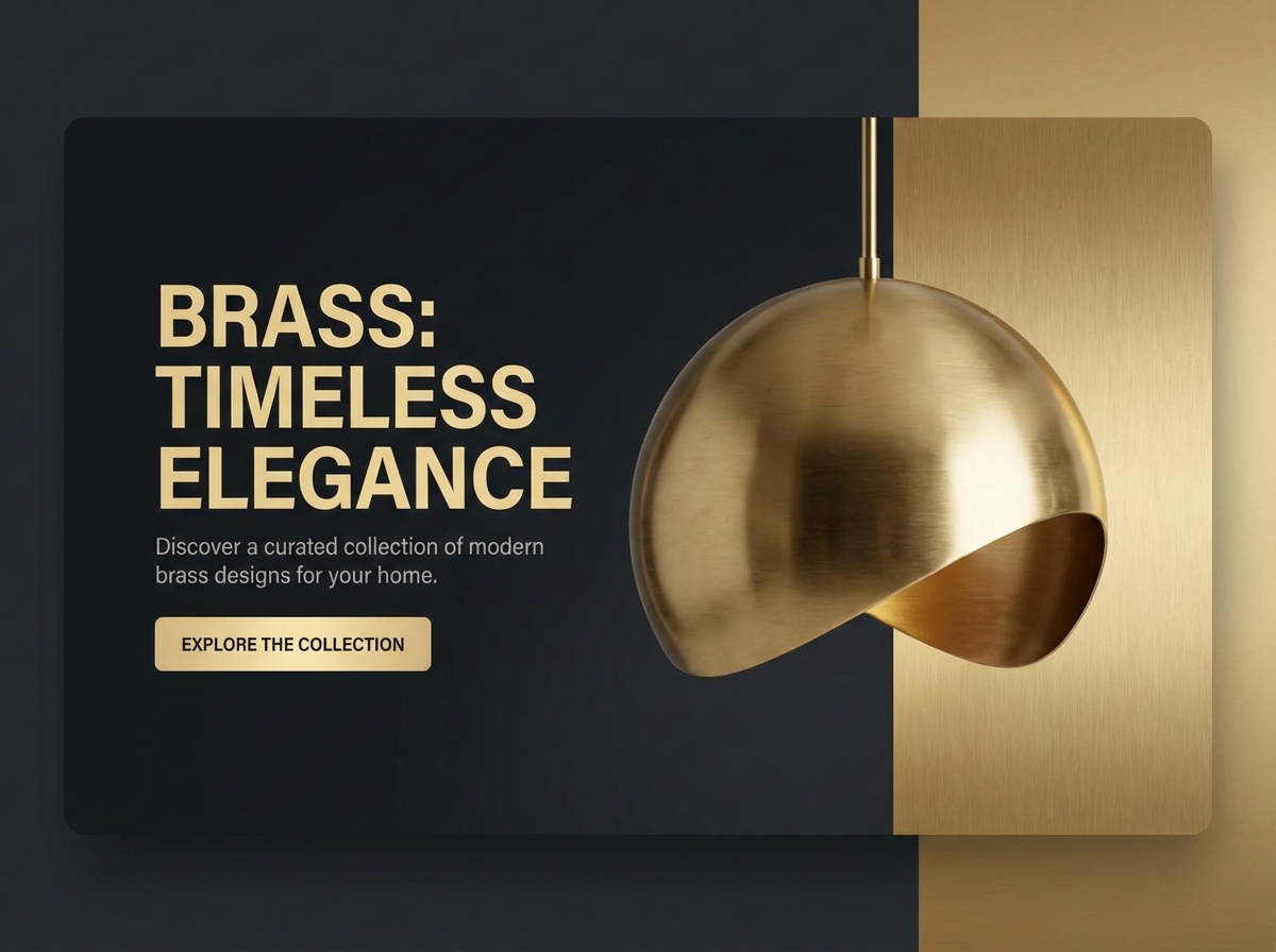 Elevate Your Aesthetic with a Captivating Brass Color Website website preview