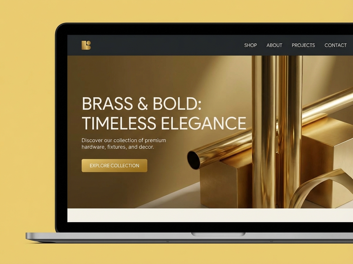Unleash Creativity with Beautiful Brass Yellow Color Palettes website preview