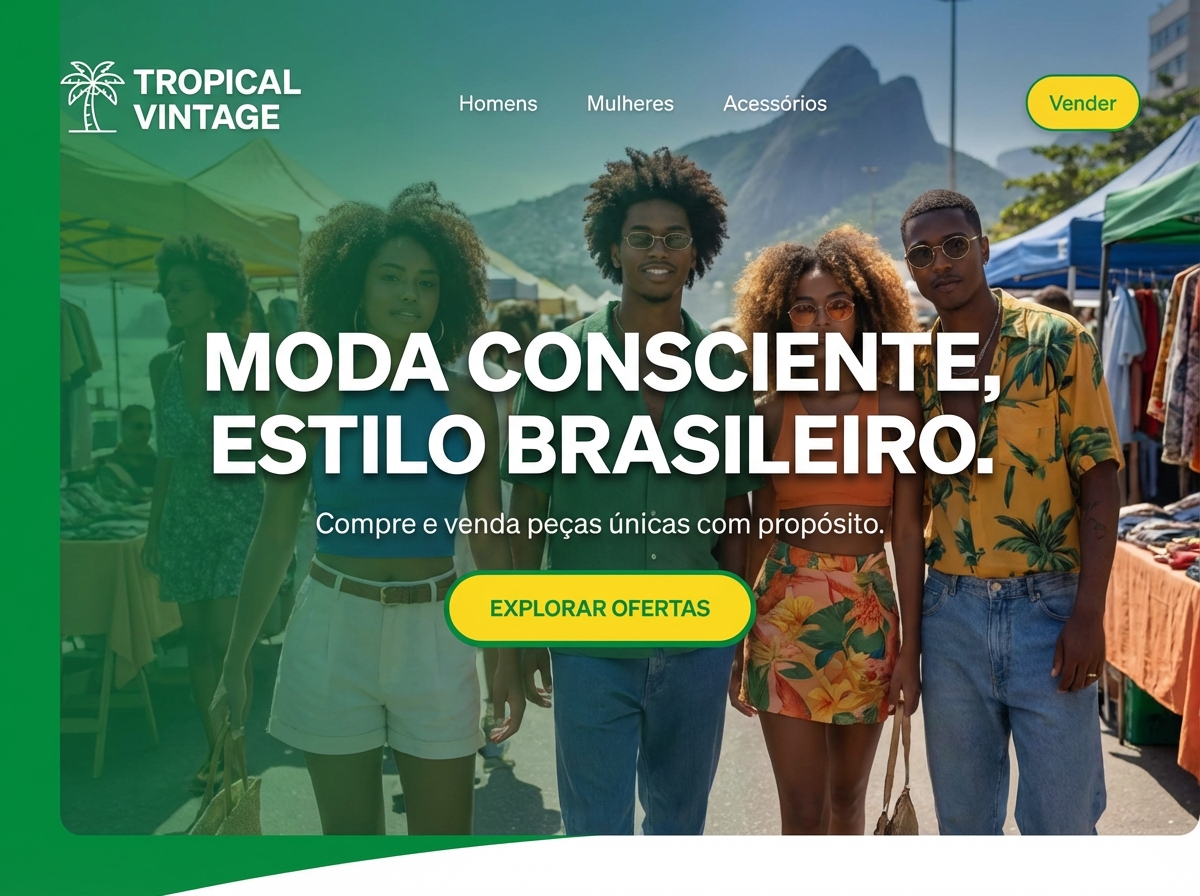 Build a Brazilian Resale Online Platform | AI Builder website preview