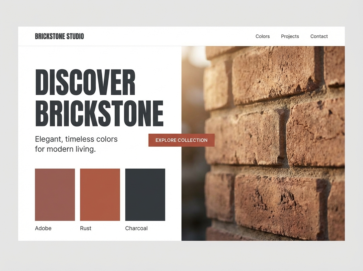Showcase Your Perfect Brickstone Color website preview