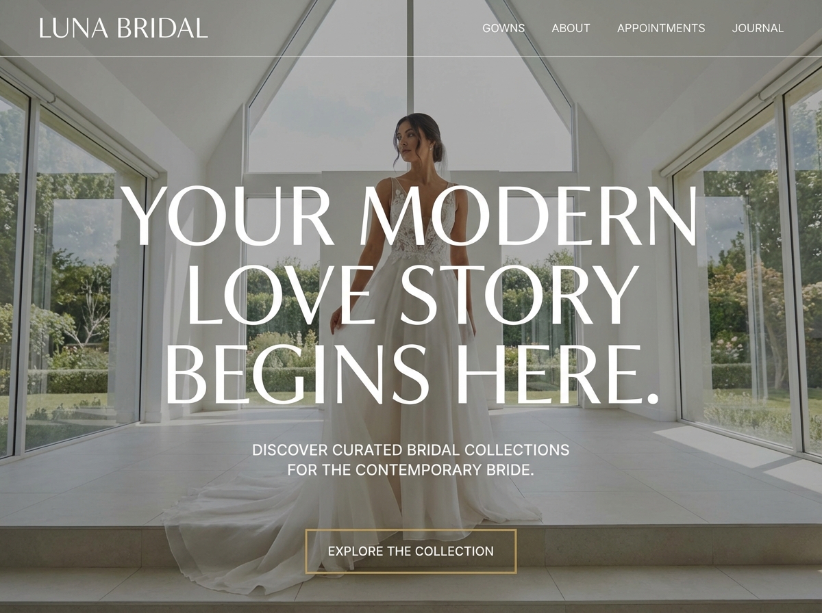 Create a Bridal Dress Online Store Instantly | AI Builder website preview