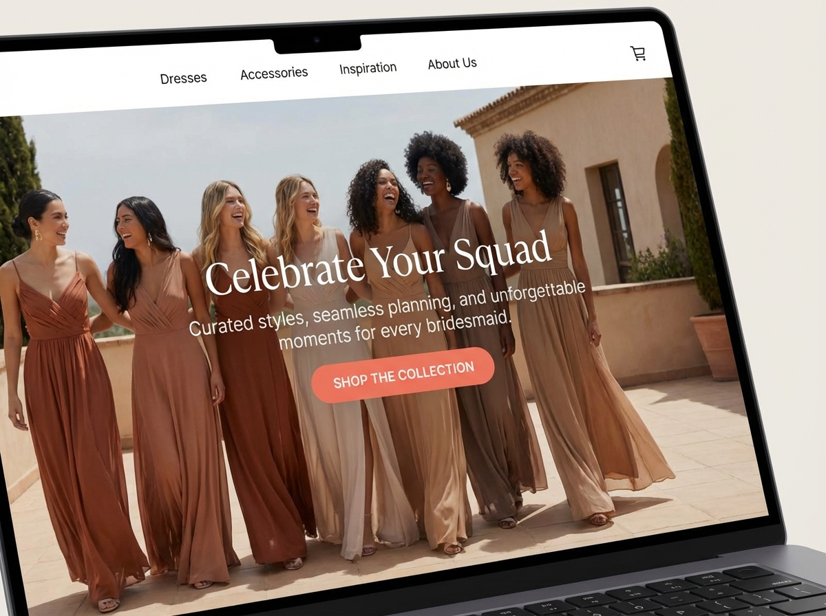 Create Your Dream Bridesmaid Website with Ease website preview