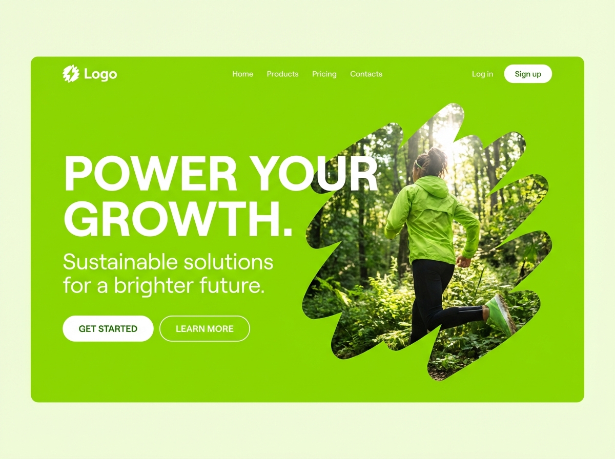 Unleash Your Creativity with Our Bright Green Color Palette website preview